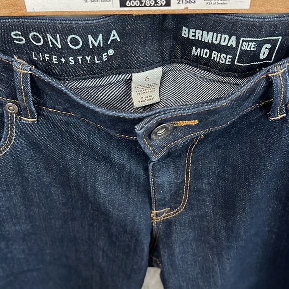 SONOMA LIFE + STYLE SHORT BERMUDA MID RISE SZ6 - Picture 2 of 3